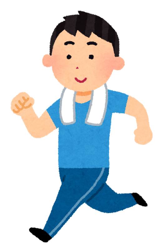 走る男性