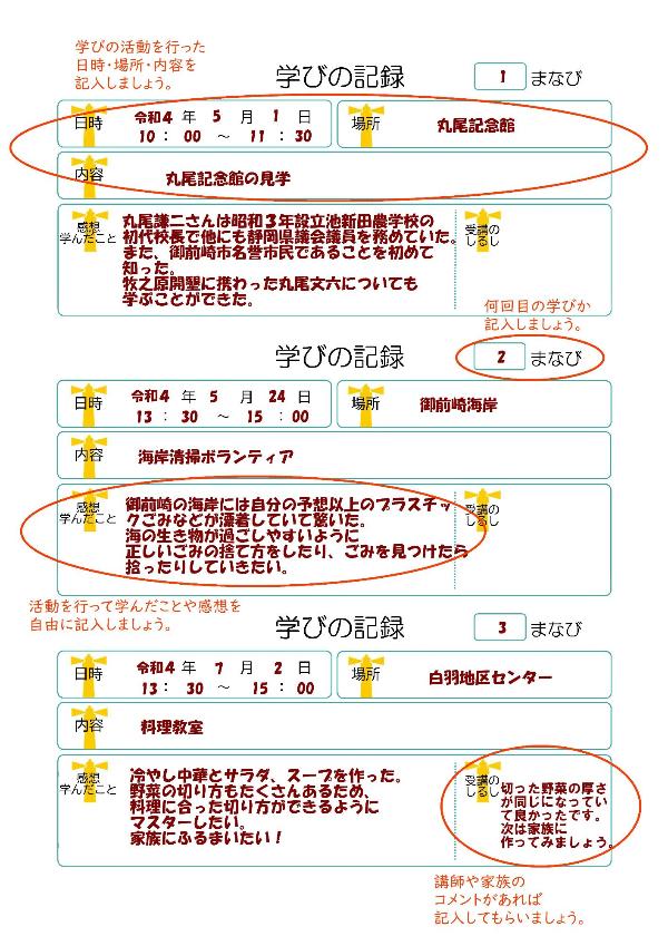 学びの記録ページ書き方