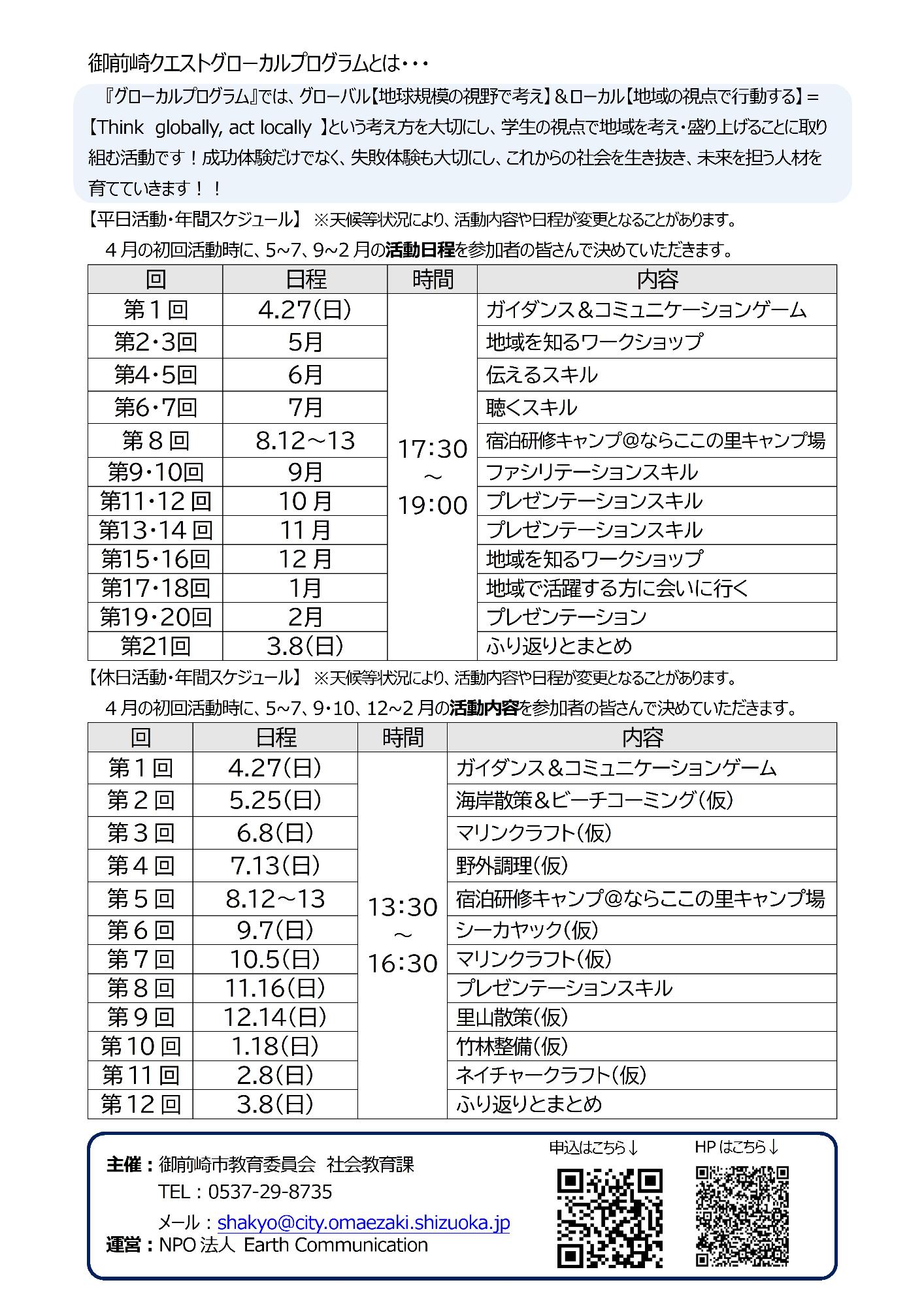 グローカルプログラムちらし(裏)